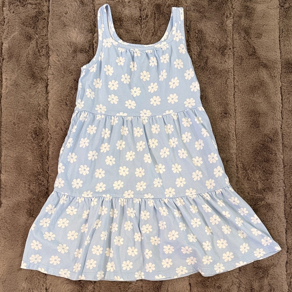 Old Navy Light Blue Floral Kids Dress